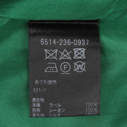 DRAWER ドゥロワー 美品 ウール タータンチェック テーパードパンツ ボトムス レディース グリーン 40 6514-236-0937 ボトムス 40