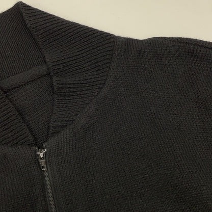 yohjiyamamoto ヨウジヤマモト NK-K54-184 ブラック フロントジップ ニット ワンピース ワンピース