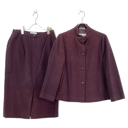 安哥拉 勃艮第色 白色标签 套装 西装 套装 42 女士