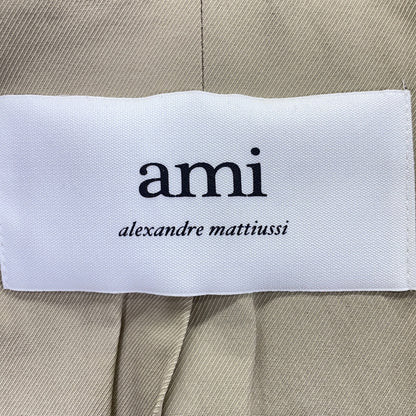 AMI PARIS アミパリス FCO105.WV0020 ベージュ クロスオーバー ダブルブレストコート コート