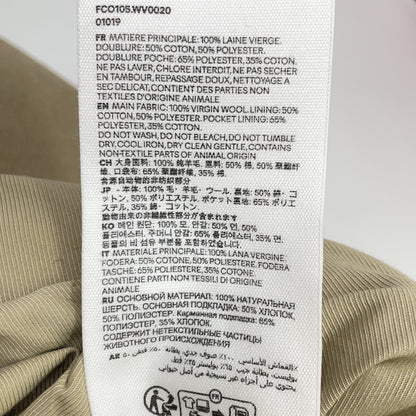 AMI PARIS アミパリス FCO105.WV0020 ベージュ クロスオーバー ダブルブレストコート コート