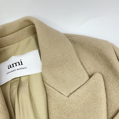 AMI PARIS アミパリス FCO105.WV0020 ベージュ クロスオーバー ダブルブレストコート コート
