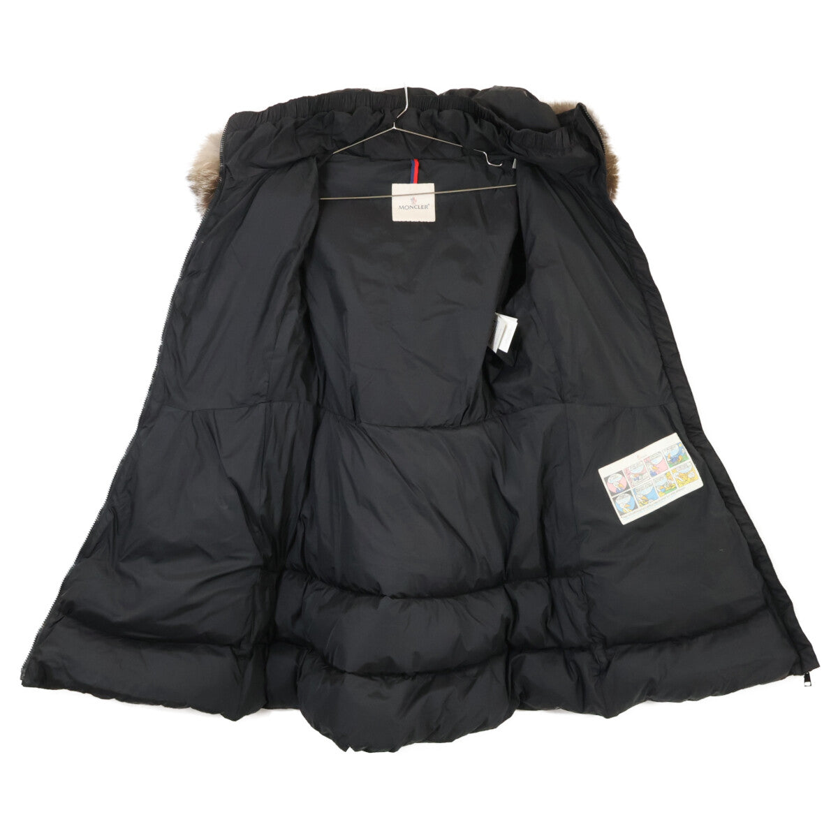 MONCLER MIRIELON down coat with blue frost fox fur