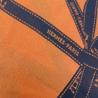 HERMES Margiela Era Bolduc Ribbon Silk Bow Tie Blouse Top