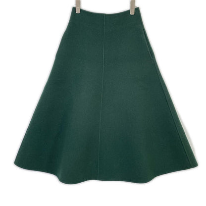MADISONBLUE MB184-6012 Green Wool Flare Skirt
