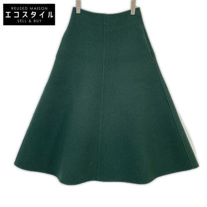 MADISONBLUE MB184-6012 Green Wool Flare Skirt