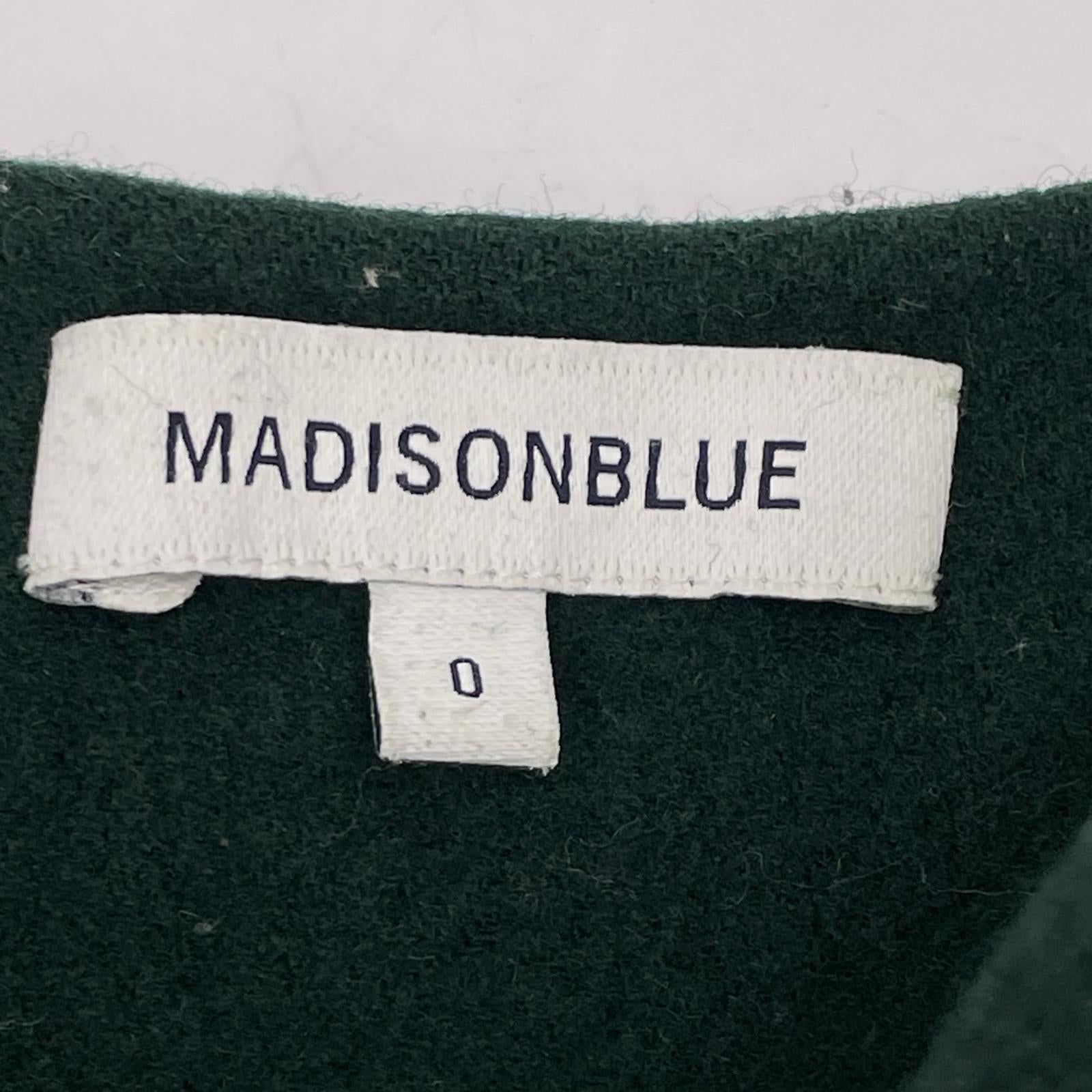 MADISONBLUE MB184-6012 Green Wool Flare Skirt