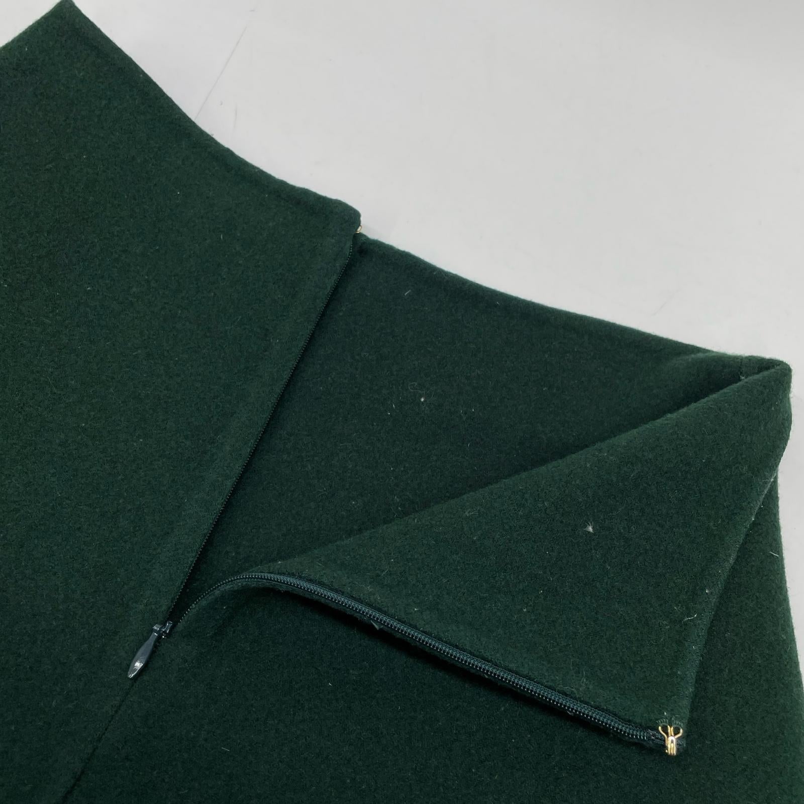 MADISONBLUE MB184-6012 Green Wool Flare Skirt