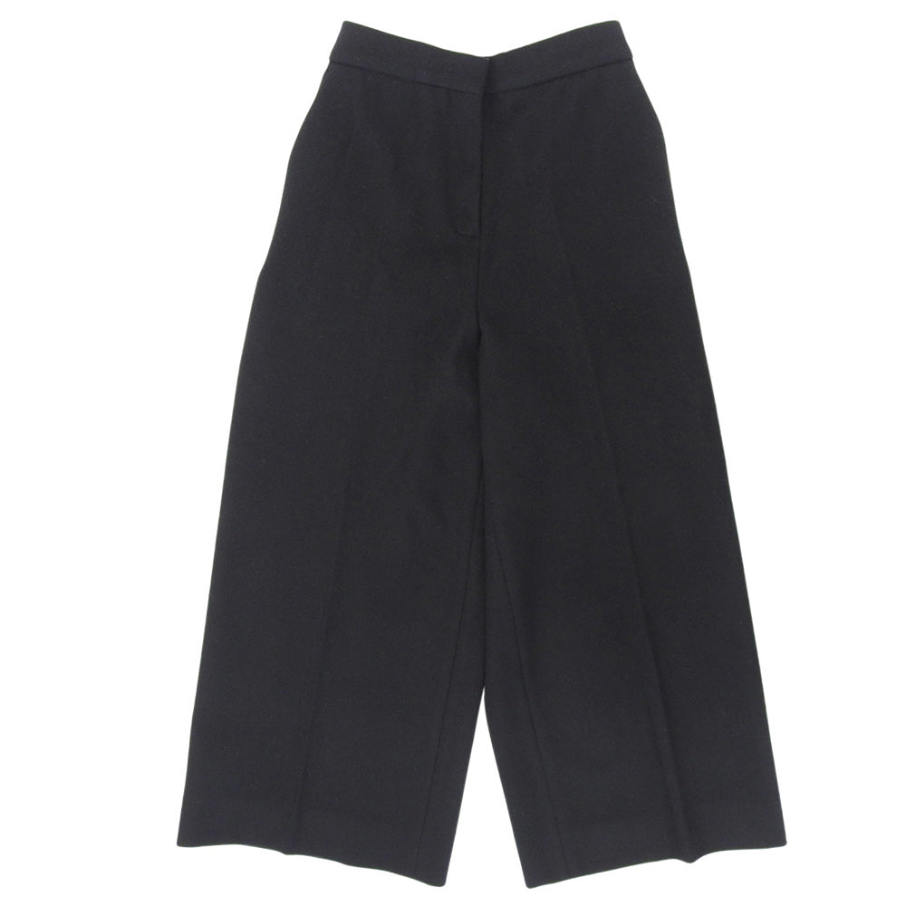 Max Mara マックスマーラ 美品 ウール ワイドトラウザー ボトムス レディース ブラック 38 613609936 ボトムス