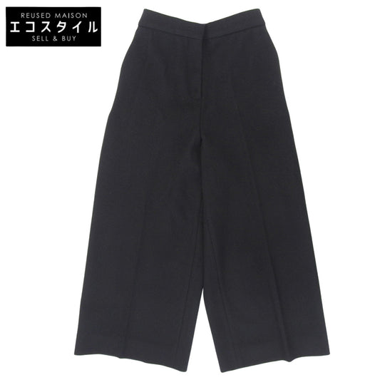 Excellent condition Wool Wide Trousers Bottoms Ladies Black 38 613609936 Bottoms 38 Ladies