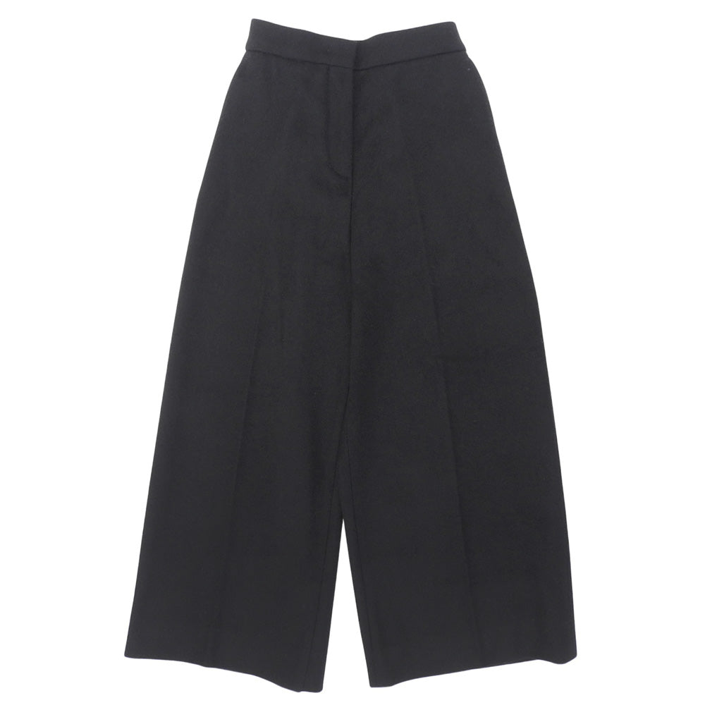 Max Mara マックスマーラ 美品 ウール ワイドトラウザー ボトムス レディース ブラック 38 613609936 ボトムス