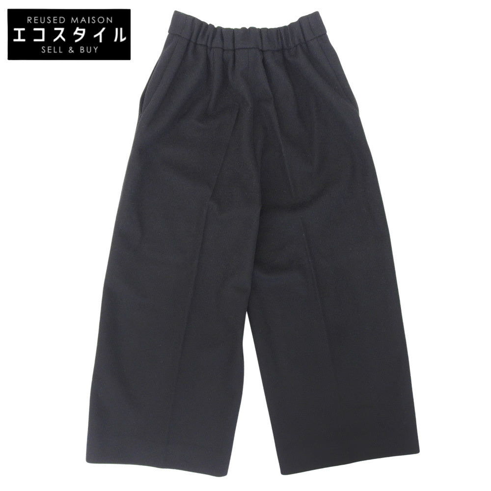 Max Mara マックスマーラ 美品 ウール ワイドトラウザー ボトムス レディース ブラック 38 613609936 ボトムス