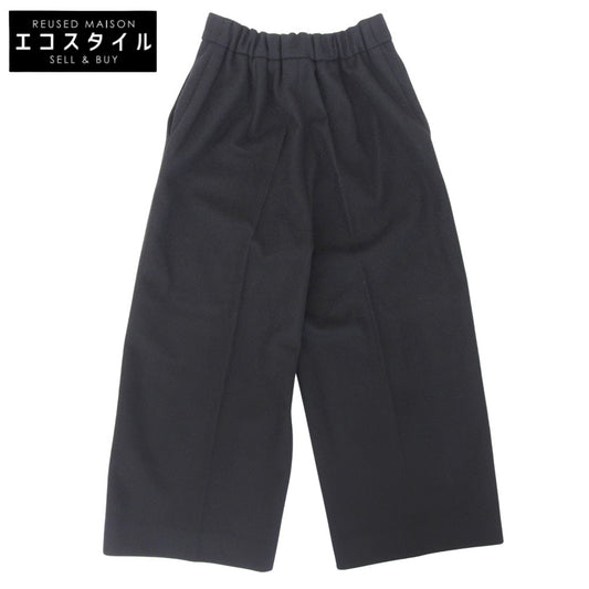 Max Mara マックスマーラ 美品 ウール ワイドトラウザー ボトムス レディース ブラック 38 613609936 ボトムス
