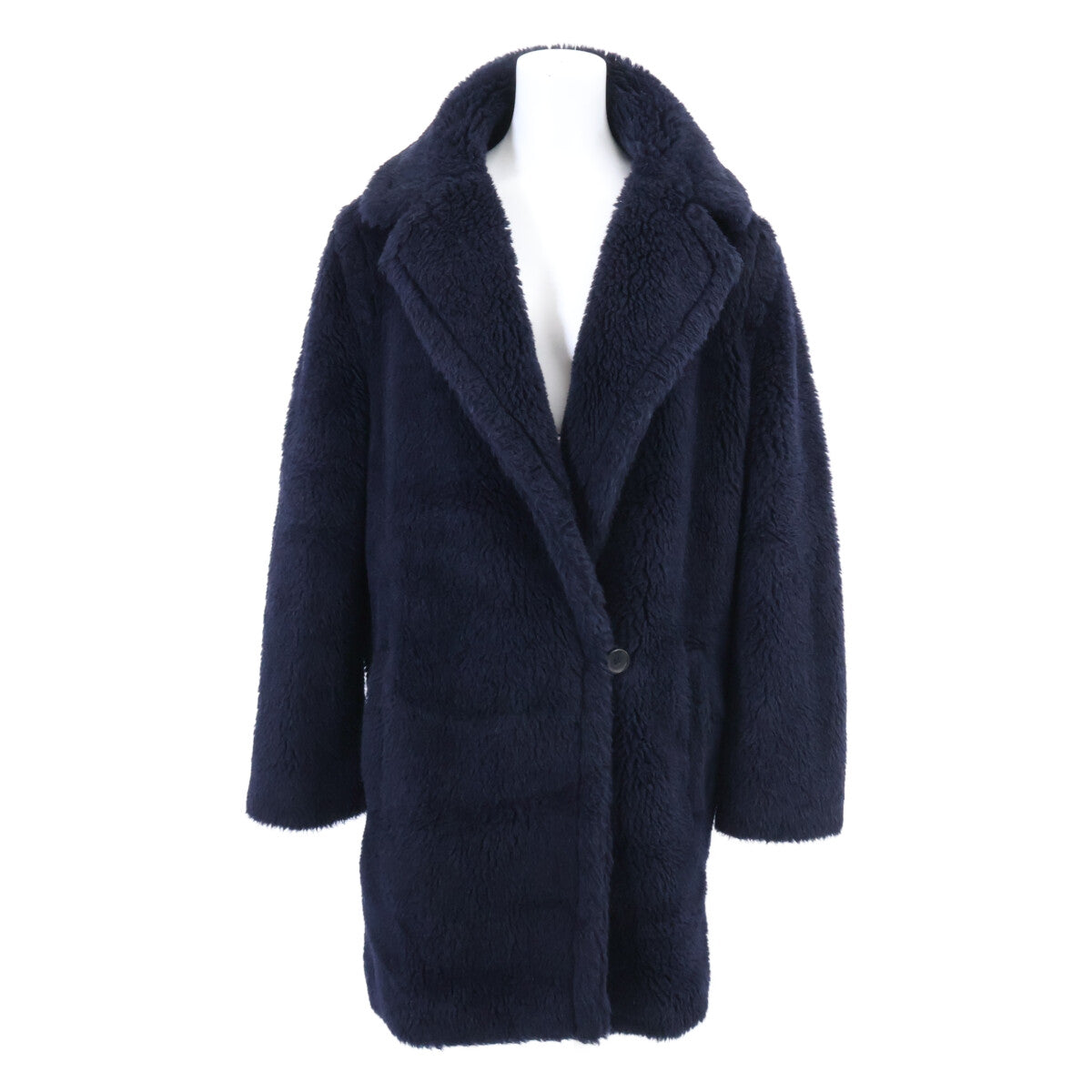Max Mara マックスマーラ 【美品/国内正規】101627036 アルパカｘウールｘシルク テディベア ハーフ コート