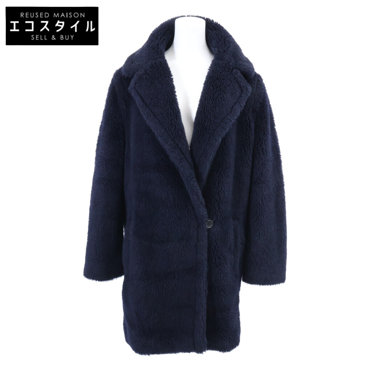 Max Mara マックスマーラ 【美品/国内正規】101627036 アルパカｘウールｘシルク テディベア ハーフ コート