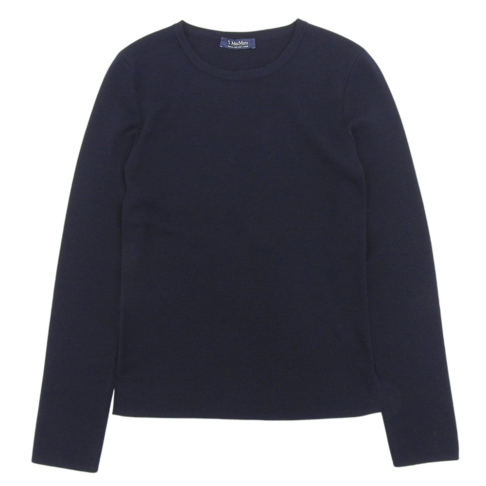 Max MaraWEEKEND マックスマーラウィークエンド 美品 ハイゲージ クルーネックニット トップス レディース ネイビー L 93661003 トップス