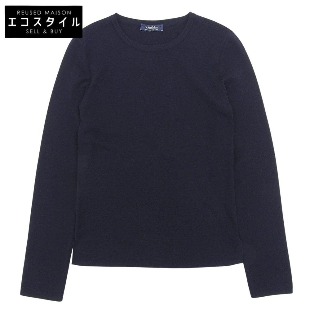 Max MaraWEEKEND マックスマーラウィークエンド 美品 ハイゲージ クルーネックニット トップス レディース ネイビー L 93661003 トップス