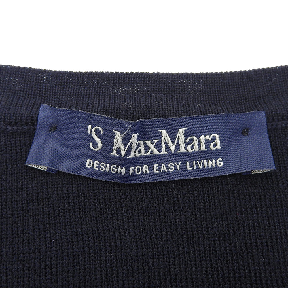 Max MaraWEEKEND マックスマーラウィークエンド 美品 ハイゲージ クルーネックニット トップス レディース ネイビー L 93661003 トップス