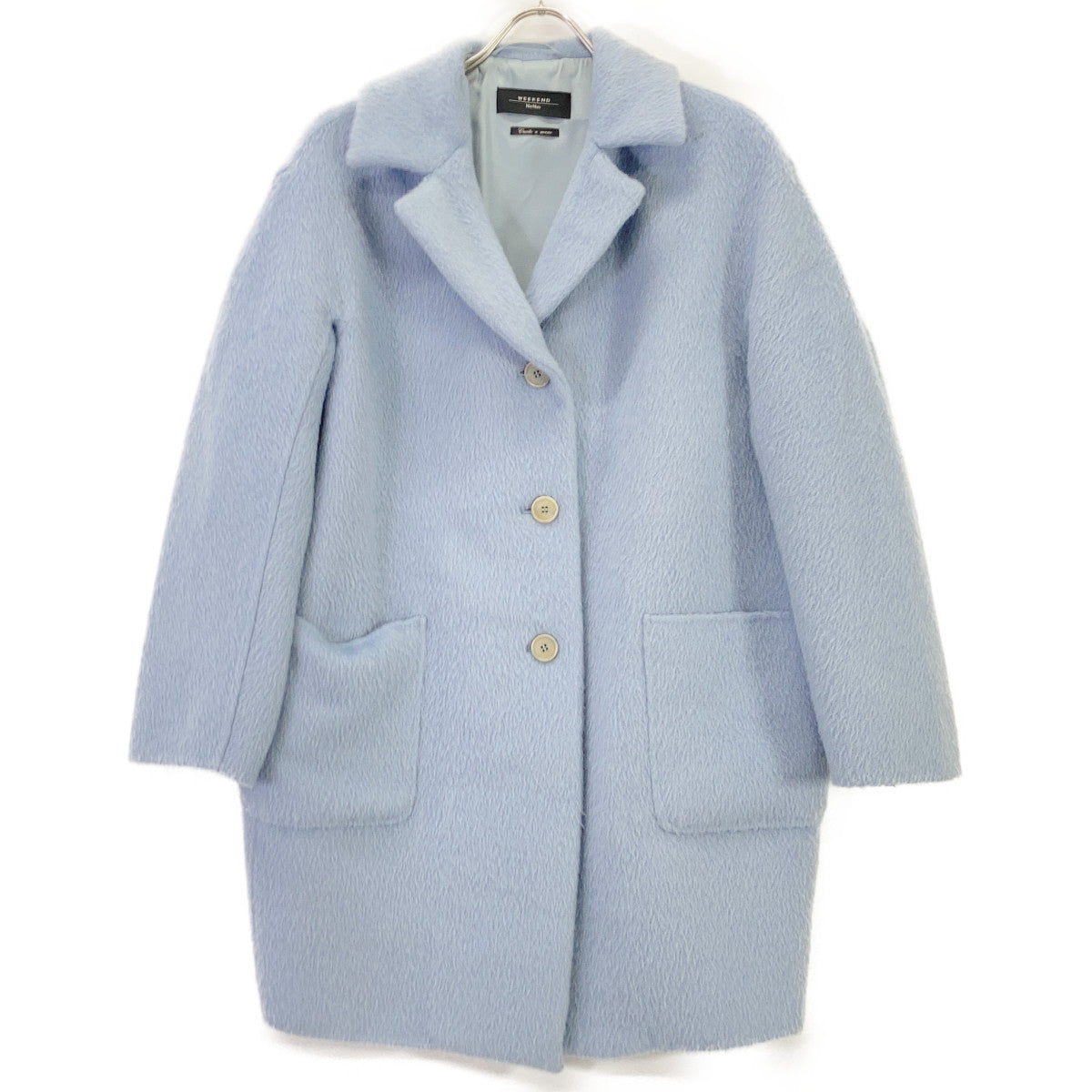 Max MaraWEEKEND Max Mara Weekend 508607730 Cùcito A mano Wool×Alpaca Shaggy Coat Blue Coat
