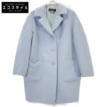 Max MaraWEEKEND Max Mara Weekend 508607730 Cùcito A mano Wool×Alpaca Shaggy Coat Blue Coat