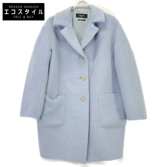 Max MaraWEEKEND Max Mara Weekend 508607730 Cùcito A mano Wool×Alpaca Shaggy Coat Blue Coat