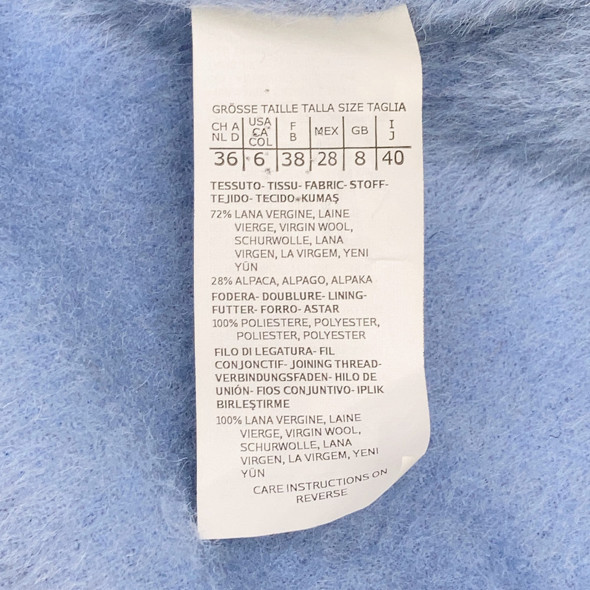 Max MaraWEEKEND Max Mara Weekend 508607730 Cùcito A mano Wool×Alpaca Shaggy Coat Blue Coat