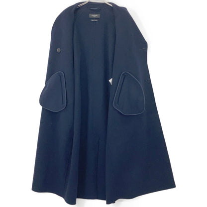 Max Mara Weekend 24250160216 Cucciato Amano Wool Over Trench Coat Navy 38