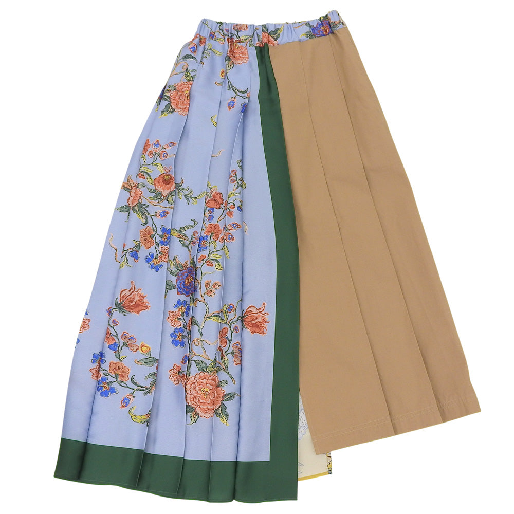 Max MaraWEEKEND マックスマーラウィークエンド 美品 スカーフ柄切替 プリーツスカート レディース ベージュ マルチカラー 36 24251060116 スカート 36