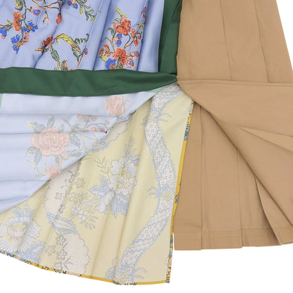 Max MaraWEEKEND マックスマーラウィークエンド 美品 スカーフ柄切替 プリーツスカート レディース ベージュ マルチカラー 36 24251060116 スカート 36