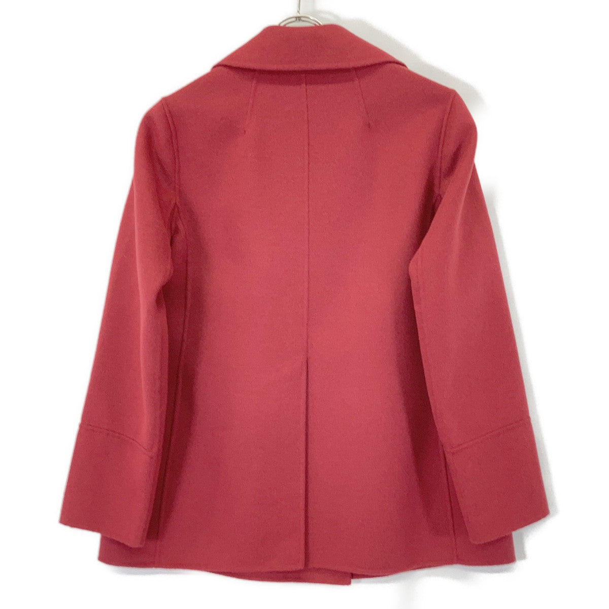 S MaxMara 904102016 Cucito a Mano Double-Breasted Short Coat Red Jacket