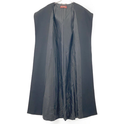 MAXMARA STUDIO 601637936 Black Wool Belted Hooded Coat 34