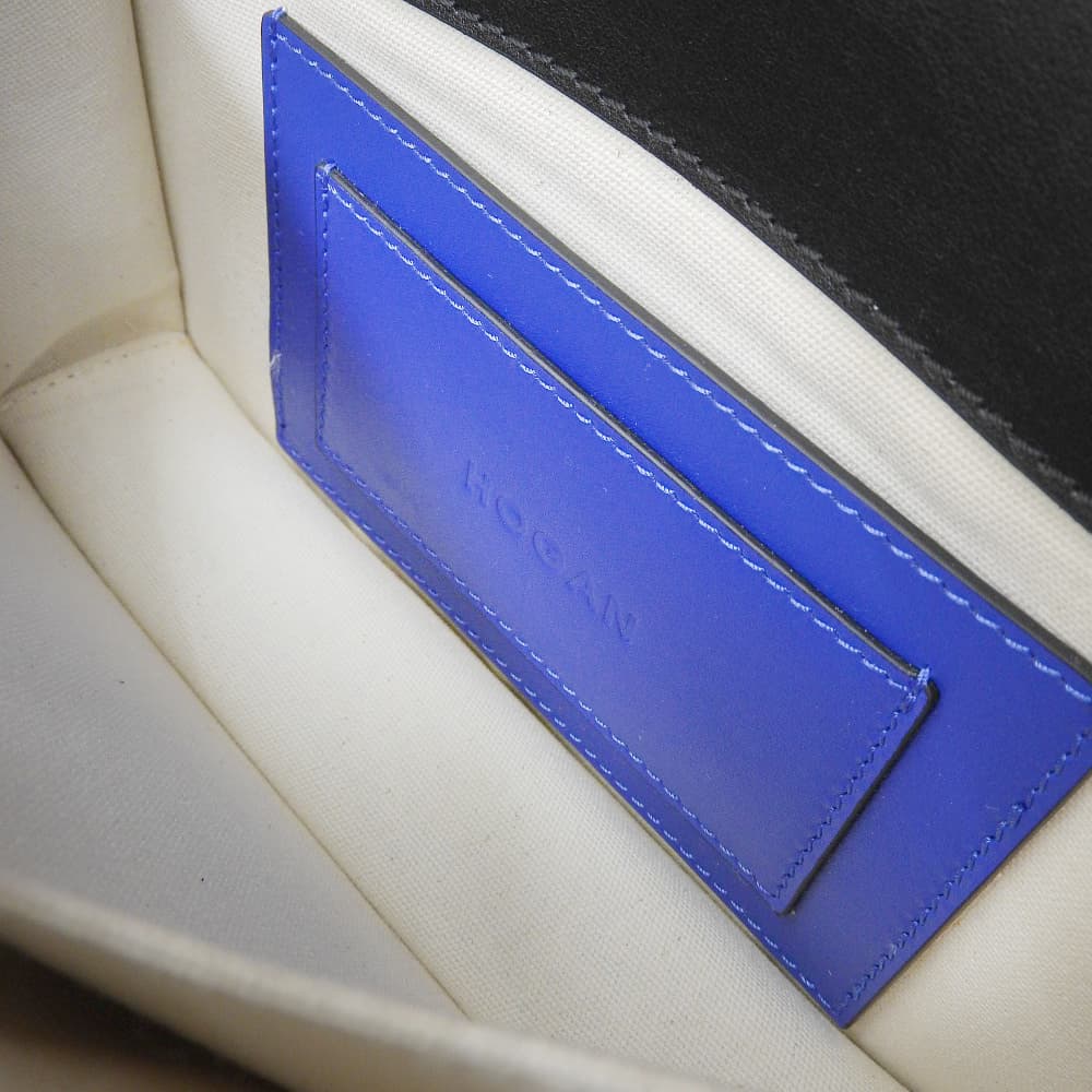 HOGAN ホーガン 美品 トリコカラー 2WAY ボックスバッグ ハンドバッグ ショルダーバッグ レディース マルチカラー ハンドバッグ