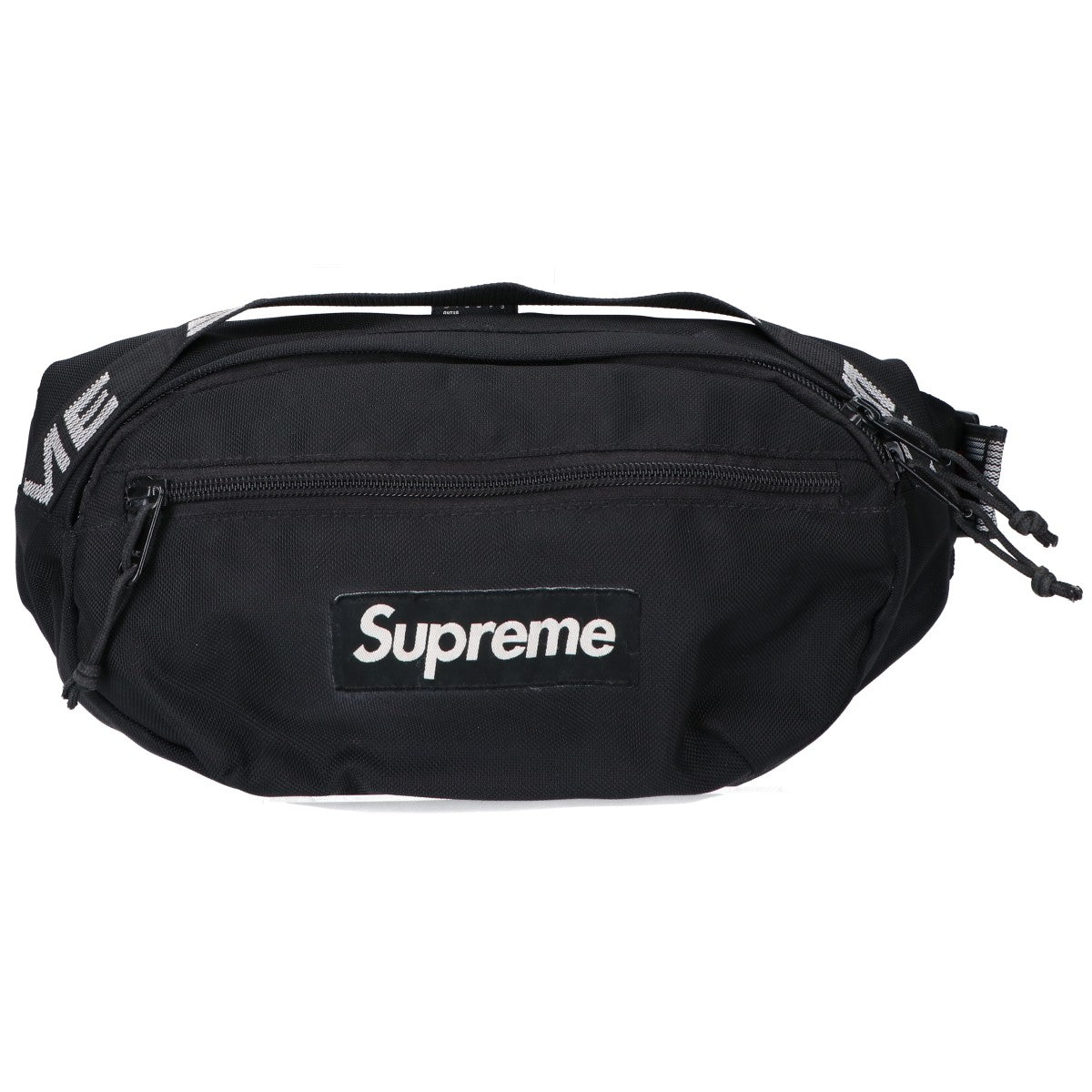 Supreme シュプリーム ブラック ロゴ ストリングウエストバッグ ショルダーバッグ