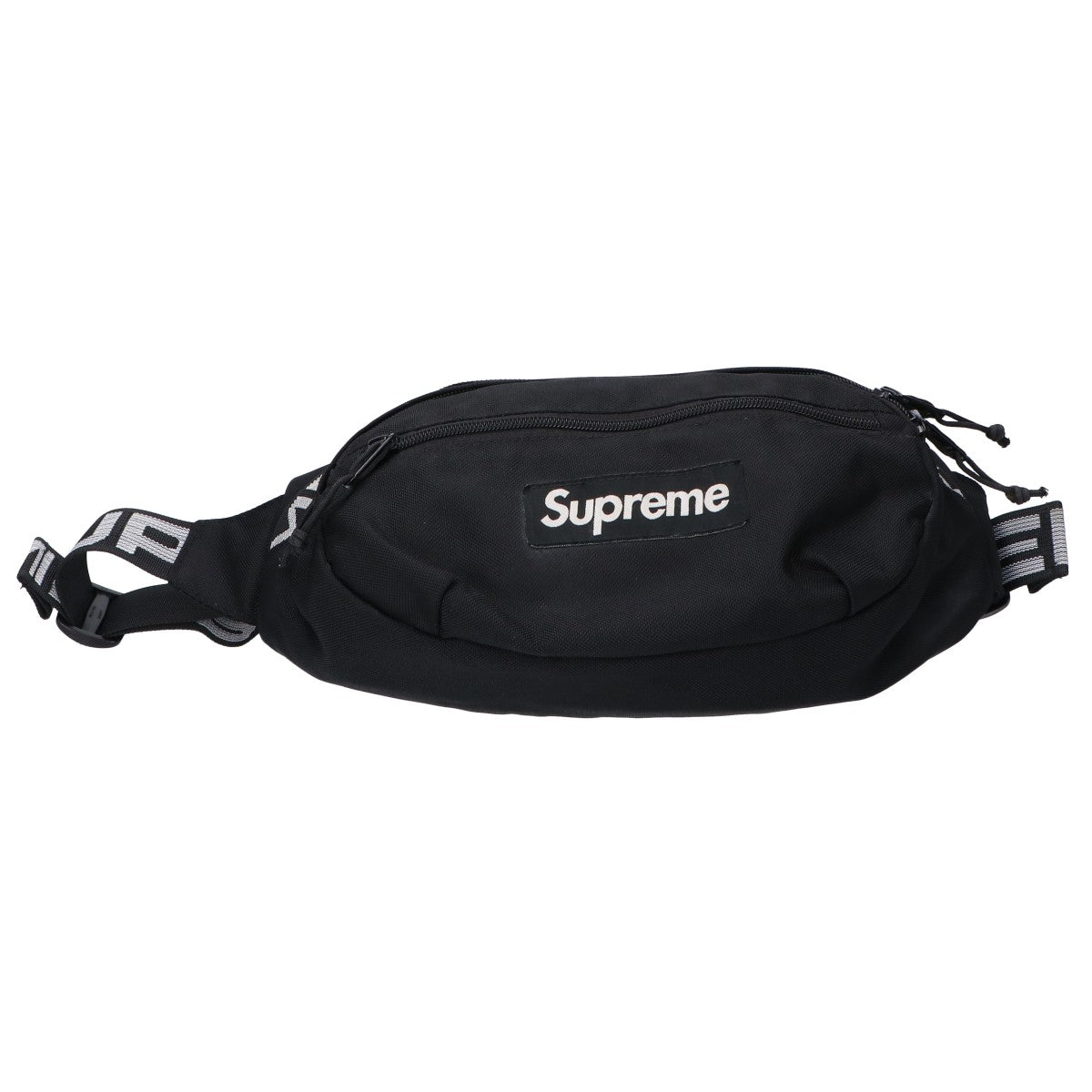 Supreme シュプリーム ブラック ロゴ ストリングウエストバッグ ショルダーバッグ