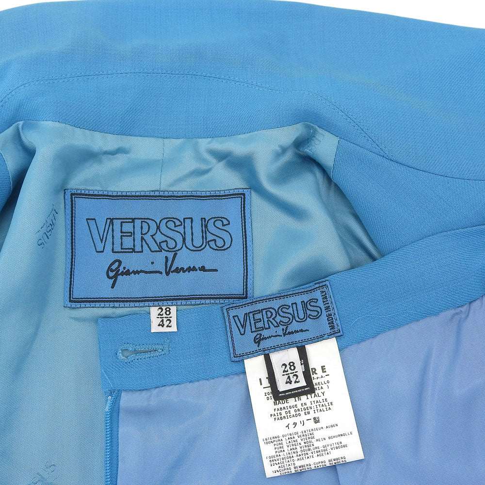 VERSUS ヴェルサス ウール セットアップ スーツ レディース ライトブルー 28/42 スーツ セットアップ 28/42