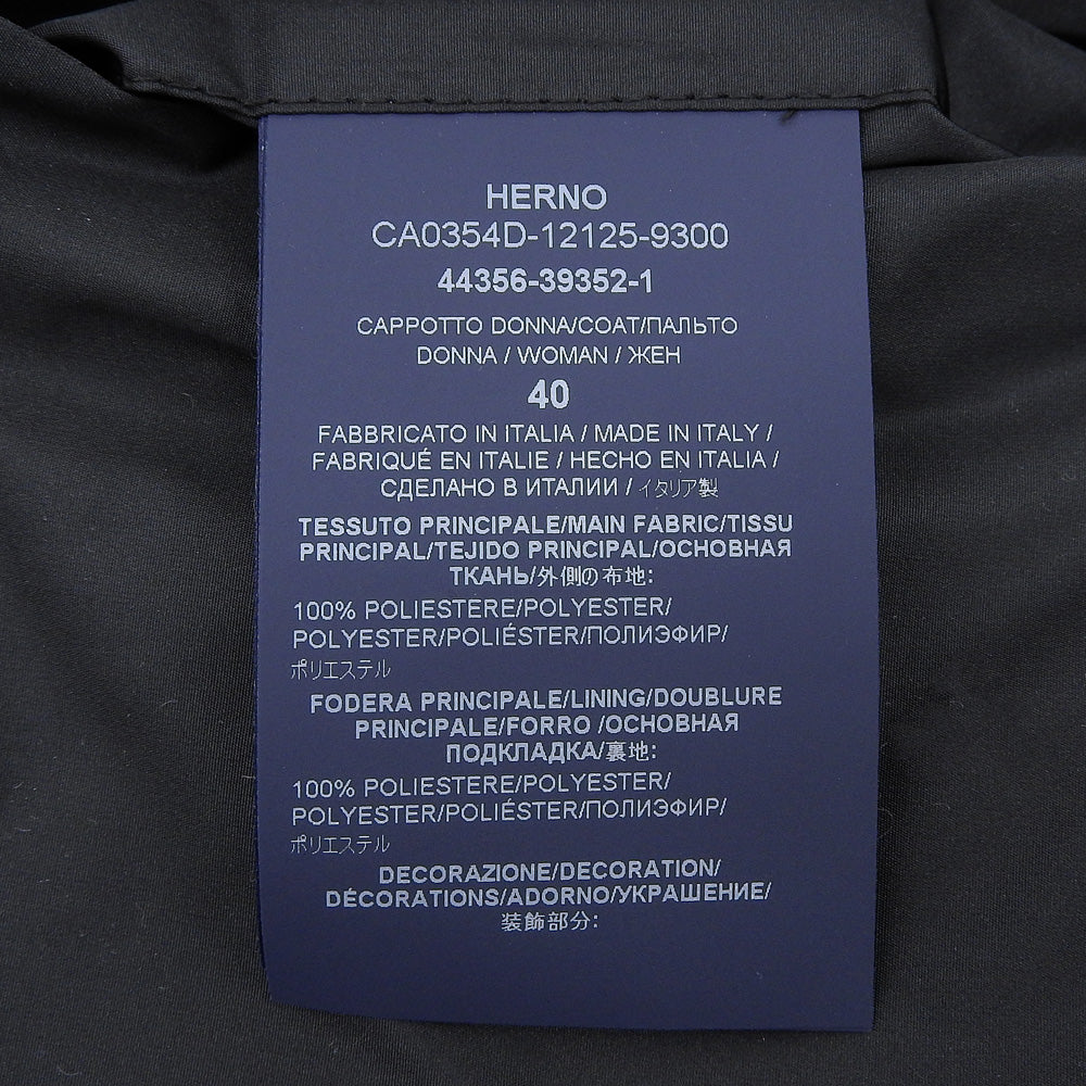 HERNO ヘルノ 新品同様 フリンジデザイン コート レディース ブラック 40 CA0354D コート 40