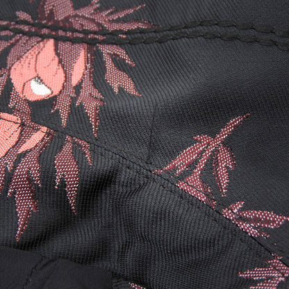 GIAMBATTISTA VALLI ジャンバティスタヴァリ 新品同様 花柄 クロップド丈 ジャケット レディース ブラック×レッド 40 GVPE18249 ジャケット 40