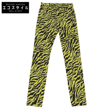 GUCCI グッチ 新品同様 ゼブラプリント ストレート デニム ボトムス レディース イエロー 26 502797 ボトムス 26