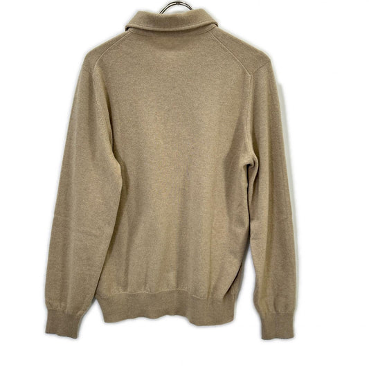 BRUNELLO CUCINELLI ブルネロクチネリ ブラウン カシミヤ ヘンリーネック ポロニットセーター トップス