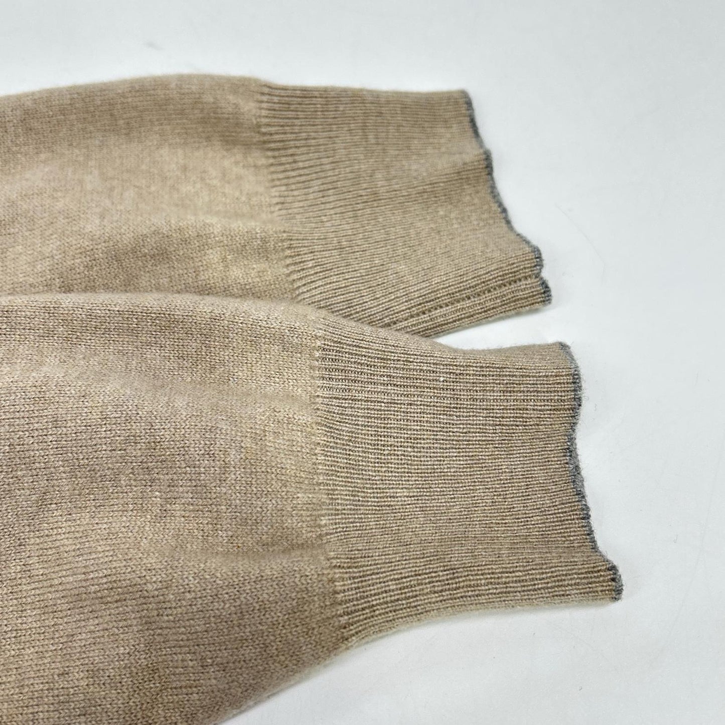 BRUNELLO CUCINELLI Brown Cashmere Henley Neck Polo Knit Sweater Top
