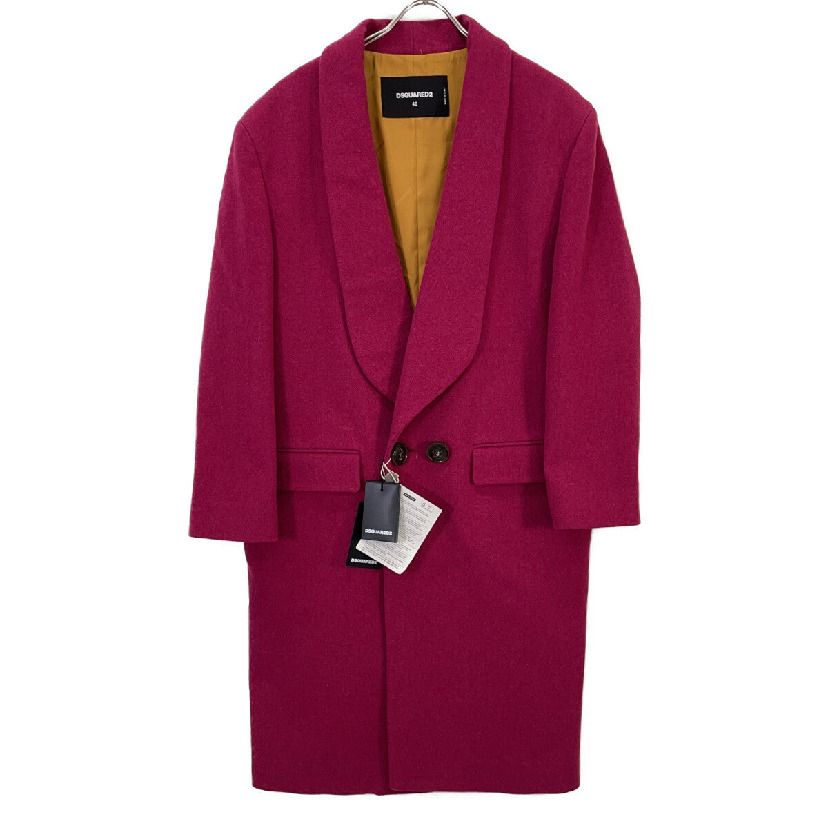 DSQUARED2 ディースクエアード S72AA0500 Garnet Double-Breasted Pea Coat Coat
