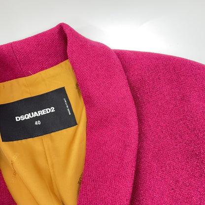 DSQUARED2 ディースクエアード S72AA0500 Garnet Double-Breasted Pea Coat Coat