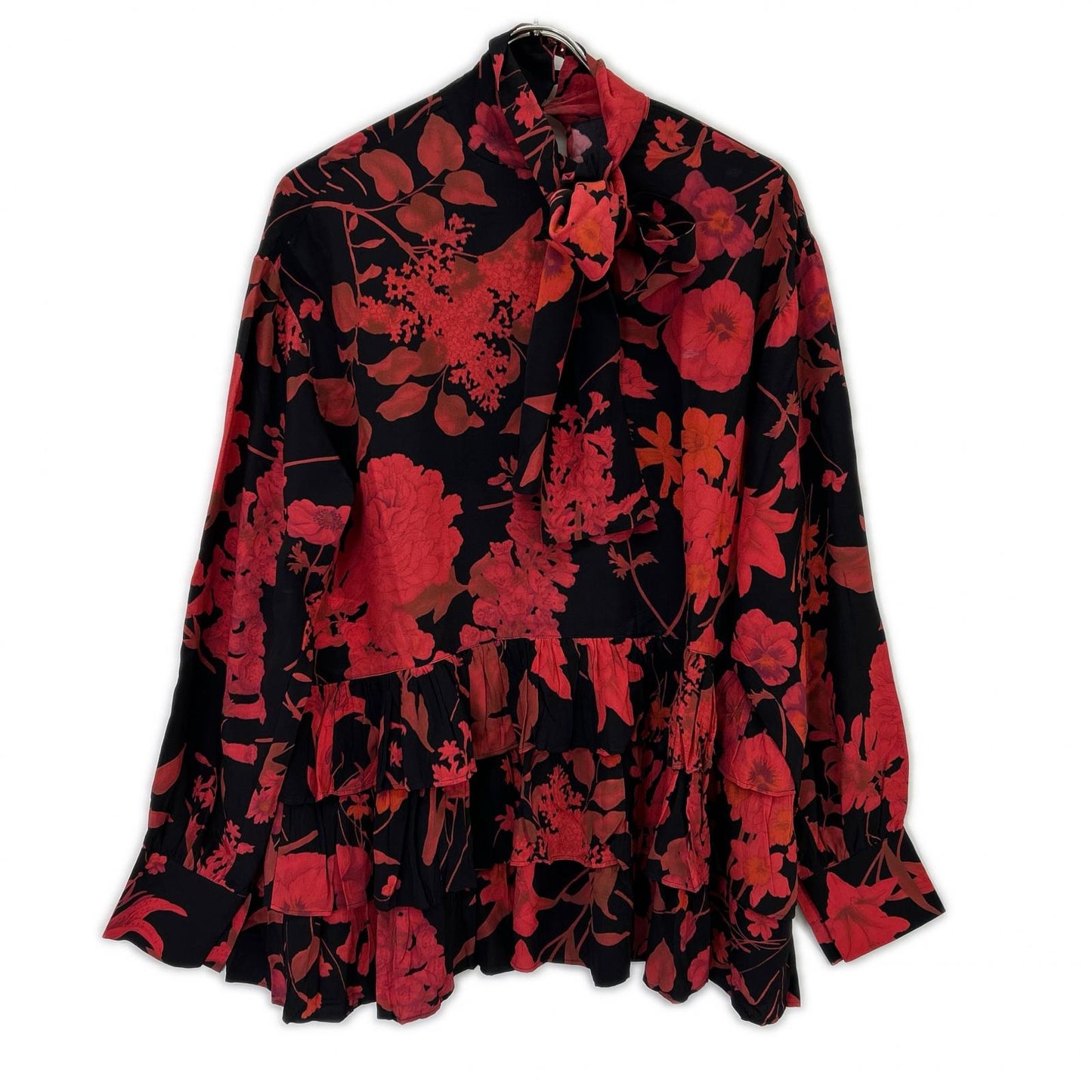 VALENTINO ヴァレンティノ 花柄 ティアード ブラウス トップス