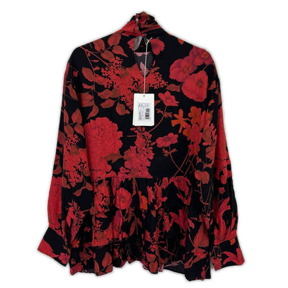 VALENTINO ヴァレンティノ 花柄 ティアード ブラウス トップス