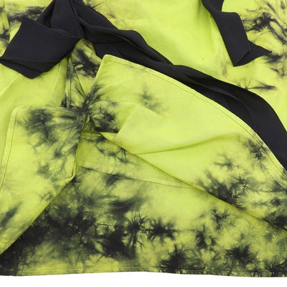 N゜21 ヌメロ ヴェントゥーノ 新品同様 リボン タイダイ柄 コットン ワンピース レディース グリーン 42 19SS ワンピース 42