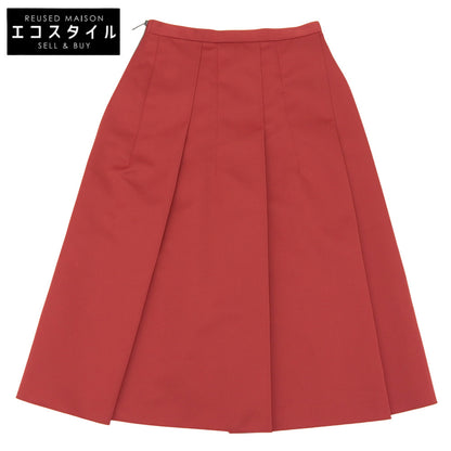 N゜21 ヌメロ ヴェントゥーノ 新品同様 サイドジップ スリット スカート レディース レッド 36 スカート 36