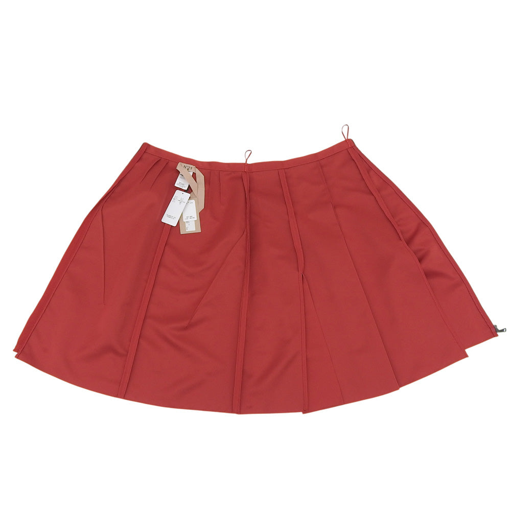 N゜21 ヌメロ ヴェントゥーノ 新品同様 サイドジップ スリット スカート レディース レッド 36 スカート 36