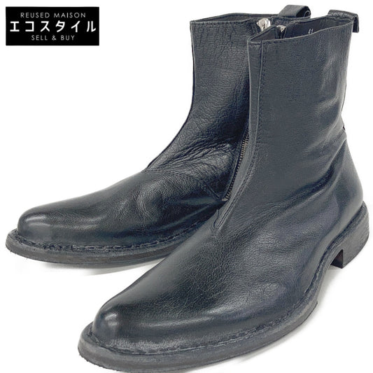 MOMA モマ ブラック サイドジップアップ ブーツ シューズ