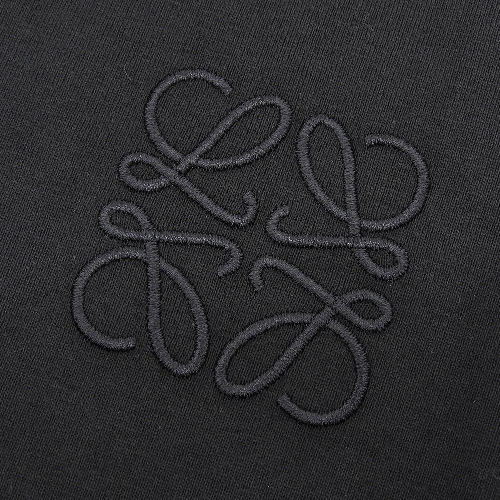 LOEWE ロエベ 新品同様 アナグラム クロップド丈 コットンTシャツ トップス レディース ブラック XS S359341XA4 トップス XS