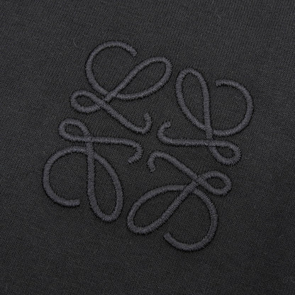 LOEWE ロエベ 新品同様 アナグラム クロップド丈 コットンTシャツ トップス レディース ブラック XS S359341XA4 トップス XS